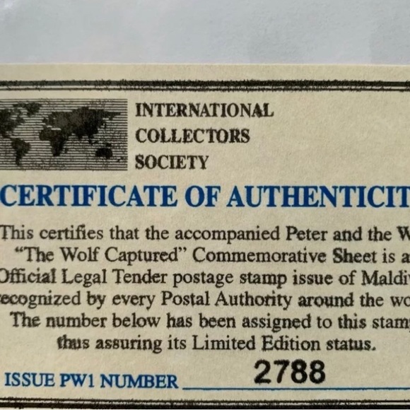DISNEY Peter and the Wolf Collectible Stamps - Picture 2 of 2
